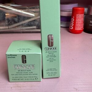 Clinique All About Eyes Puffiness Cream in Light Green